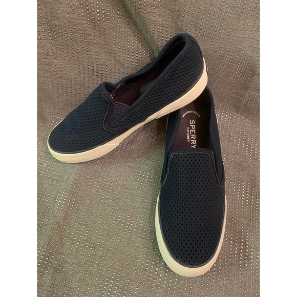 Sperry navy blue slip ons women’s size 6 - Picture 2 of 9